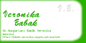 veronika babak business card